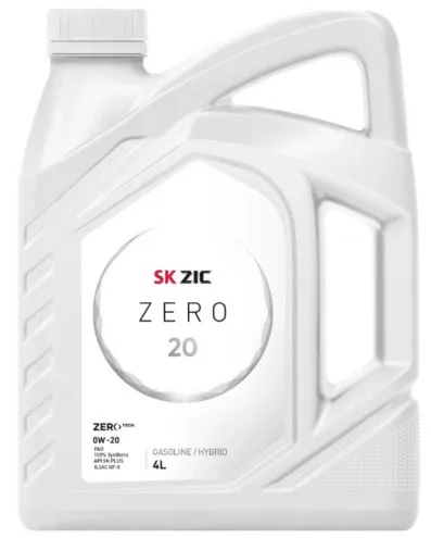 ZIC ZERO 20 0w20 SN PLUS 4 л (масло синтетическое)