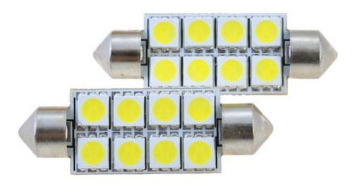 Светодиод 12V АС-8  WHITE FE-T11 *36/38 S8.5 8SMD (блистер 2 шт)   МАЯК