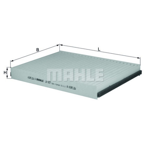 MAHLE Элемент фильтрующий салонного фильтра LA 657 Z0322 (CU 2513)