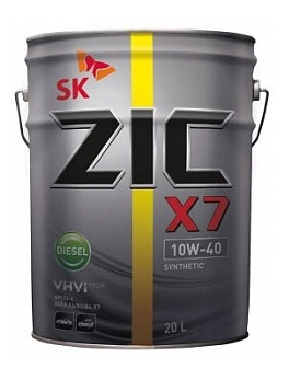ZIC NEW X7 10w40 Diesel 20 л (масло синтетическое)