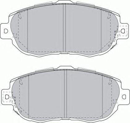 Колодки тормозные V697 Toyota PF1324k1 04465-14081 44652231279 04465-22311   FINWHALE