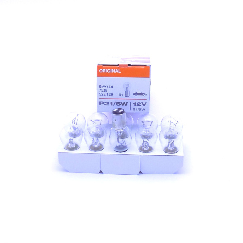 7528 ЛАМПА P21/5W 12V 21/5W BAY15d OSRAM (10 шт)