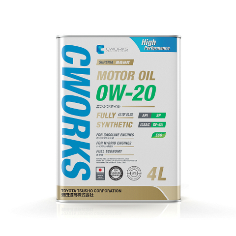 SUPERIA CWORKS OIL 0W-20 SP/GF-6A, 4L Масло моторное синт, Япония