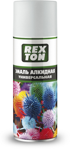 RT-100.30 Эмаль алкидная универсальная REXTON, белая матовая, аэрозоль 520 мл