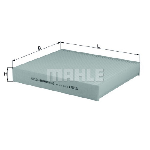 MAHLE Элемент фильтрующий салонного фильтра LA 472 Z0322 (CU 2442)