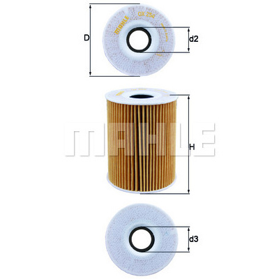 MAHLE Элемент фильтрующий масляного фильтра OX 254D4 ECO S0322 (HU 9001 x)