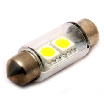 Светодиод 24V 2LEDS C10W36mm BLUE Star Light (1 шт)  24-218