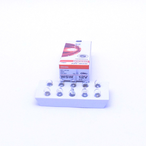 2825 ЛАМПА W5W 12V 5W W2,1X9,5d OSRAM (10шт)