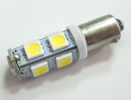 Светодиод 12V 4 WНITE (9SMD) T8 ВА9S (2 шт)    МАЯК