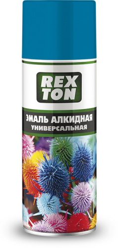 RT-101.10 Эмаль алкидная универсальная REXTON, голубая, аэрозоль 520 мл