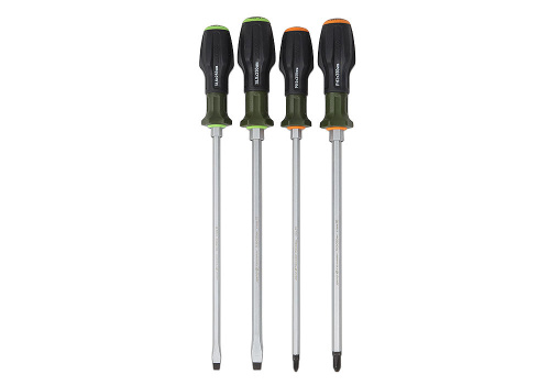 Набор усиленных отвёрток с трехкомпонентными рукоятками PH, SL; 4 штуки  ДЕЛО ТЕХНИКИ 748040