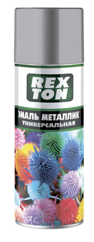 RT-130.00 Эмаль металлик универсальная REXTON, алюминий, аэрозоль, 520 мл