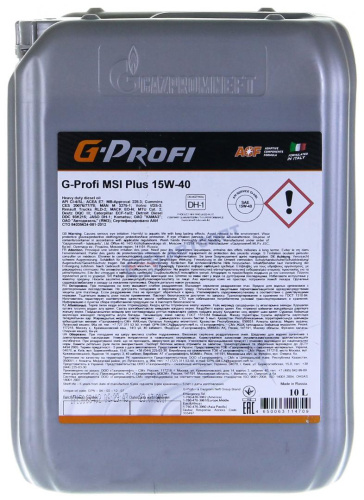 G-Profi MSI Plus 15w40 CI-4/SL 10 л (масло минеральное)