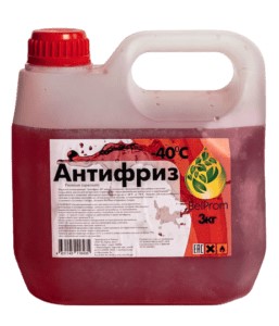 Жидкость охлаждающая Антифриз -40 красный, канистра 3кг.BelProm