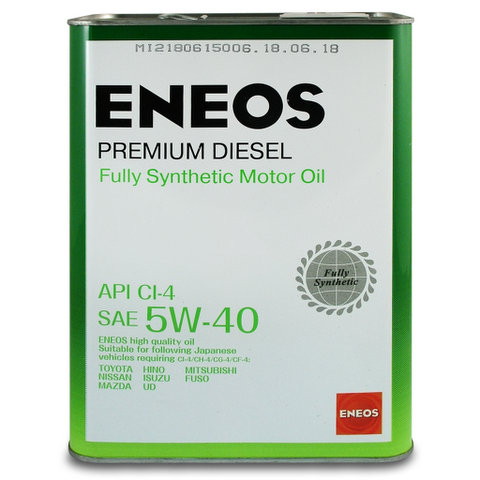 ENEOS Premium Diesel  5w40 CI-4  4 л (масло синтетическое)