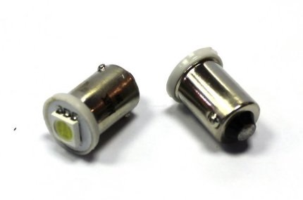 Светодиод 12V 4 WHITE (1SMD) T8 BA9S (10 шт)    МАЯК