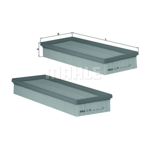 MAHLE Элемент фильтрующий воздушного фильтра LX 804/S S0322 (C 3698/3-2) к-т 2шт