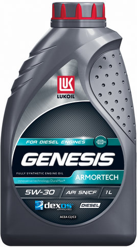 ЛУКОЙЛ Genesis Armortech DIESEL 5w30  1 л API SN/CF, ACEA C2/C3  (масло синтетическое)