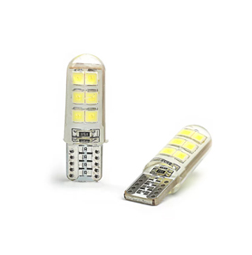 Светодиод 24V T10-3528 Crystal White 12SMD ФАНЛАЙТ  (10шт) 24-611-01