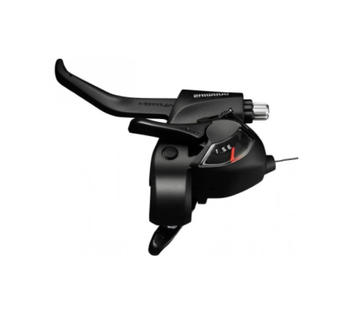 Шифтер/торм.ручка SHIMANO Taurney. EF41.лев 3 ск, трос 1800мм, черный, арт.  590135