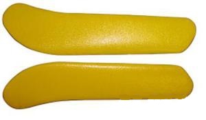 Вставки в ручки подлокотника ВАЗ 2110-12 нат. кожа/ЖЕЛТЫЙ (к-т 2шт) РД000001