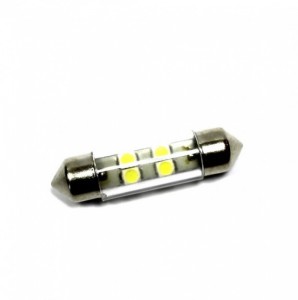 Светодиод 24V T11x36 S8.5 White 4SMD Star Light  (10шт) 24-325