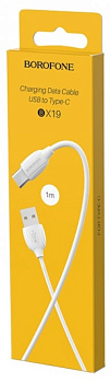 Дата-кабель универ. USB Type-C 1м, 3А, белый BOROFONE BX19 1800