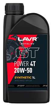LAVR MOTO Масло моторное GT  Power 4T 20W50 SN 1л LN7729