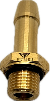 Фитинг с переходником под трубку M16x1,5мм D13мм, (D.M16x1,5 D13)