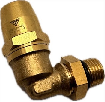 Фитинг латунный угловой M14x1,5мм D12x1,5мм, (C1.M14x1,5 D12x1,5)
