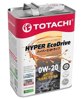 TOTACHI HYPER Ecodrive Fully Synthetic SP/RC/GF-6A 0w20   4 л (масло синтетическое)