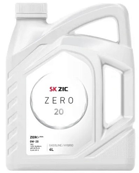 ZIC ZERO 20 0w20 SN PLUS 4 л (масло синтетическое)