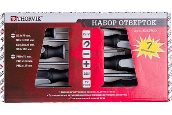 Набор отверток стержневых, 7 предметов SDS07CO