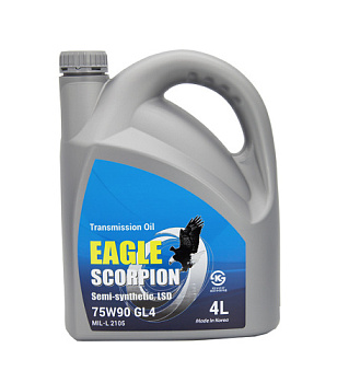 Масло трансмиссионное EAGLE SCORPION Gear Semi-Syn Oil 75W90 API GL-4  4L