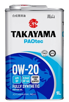 Takayama PAOtec 0W20 GF-6A SP 1л (металл) синт