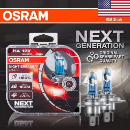 64193NL-HCB ЛАМПА H4 12V 60/55W P43t (2 шт)   OSRAM