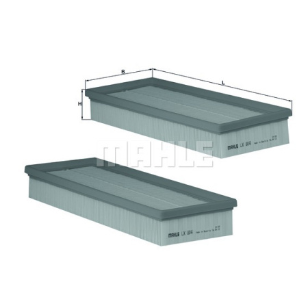 MAHLE Элемент фильтрующий воздушного фильтра LX 804/S S0322 (C 3698/3-2) к-т 2шт