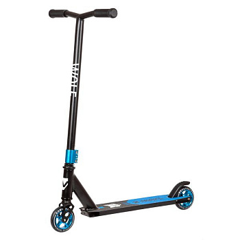 Самокат Novatrack Wolf 30, 100 мм, черный с синим 174487
