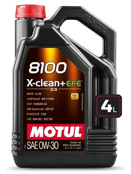 MOTUL 8100 X-Clean+ EFE 0w30   4 л (масло синтетическое) 113092