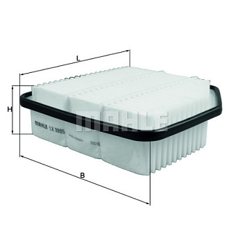 MAHLE Элемент фильтрующий воздушного фильтра LX 3005 Z0322 (C 24 007)