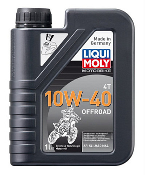 LIQUI MOLY Motorbike 4T Offroad 10W-40 SN MA2 синт (1л) 3055