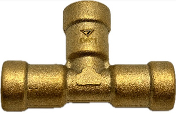 Фитинг латунный  с пласт. вставкой Т-образный D6х1мм (ключ PULLER06), (W2.D6x1)