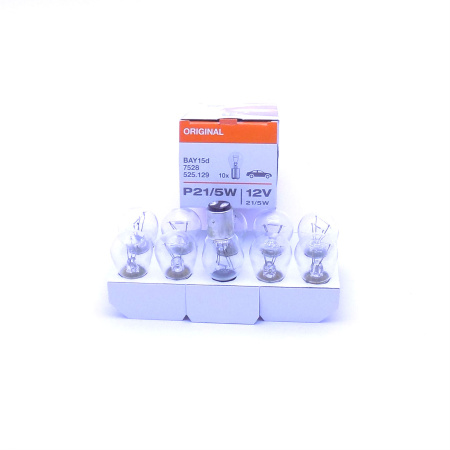 7528 ЛАМПА P21/5W 12V 21/5W BAY15d OSRAM (10 шт)