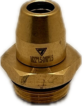 Фитинг латунный наружная M22x1,5мм D 10x1,5мм, (H1.M22x1,5 D10x1,5)