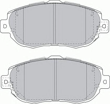 Колодки тормозные V697 Toyota PF1324k1 04465-14081 44652231279 04465-22311   FINWHALE