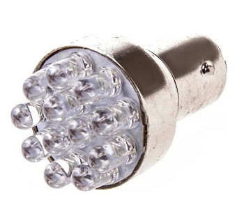 Автолампа диод S25 (P21/5W) 24V 12 LED BAY15d 2-конт Белая SKYWAY К-Т 2 штS08202001 