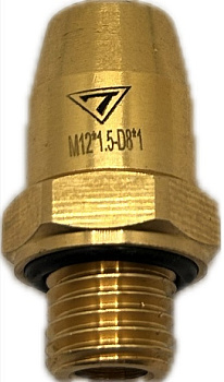 Фитинг латунный наружная M12x1,5мм D 8x1мм, (H1.M12x1,5 D8x1)