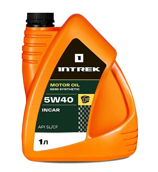 Масло моторное  5w40 SL/CF полусинтетика INCAR "INTREK" 1 л