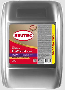 Sintec Platinum 7000 5W30 GF-6A SP 20л синт