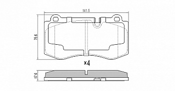 BP1109025 ПРЕМИУМ \A0044208020\UBS  колодки торм. перед.   MERCEDES  (NIBK. PN0453W)  (TRW. GDB1733)